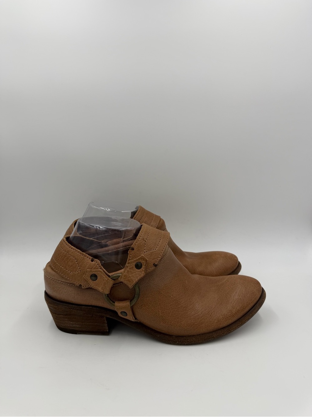 Frye Carson 70160 Harness Slip-On Leather Mules Clogs Belted Design Womens US 8B